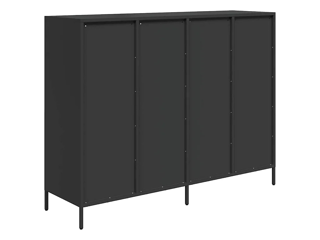Sideboard Schwarz 135x39x103,5 cm Kaltgewalzter Stahl