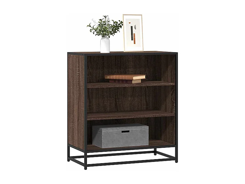 Sideboard Braun Eichen-Optik 68x35x76 cm Holzwerkstoff & Metall