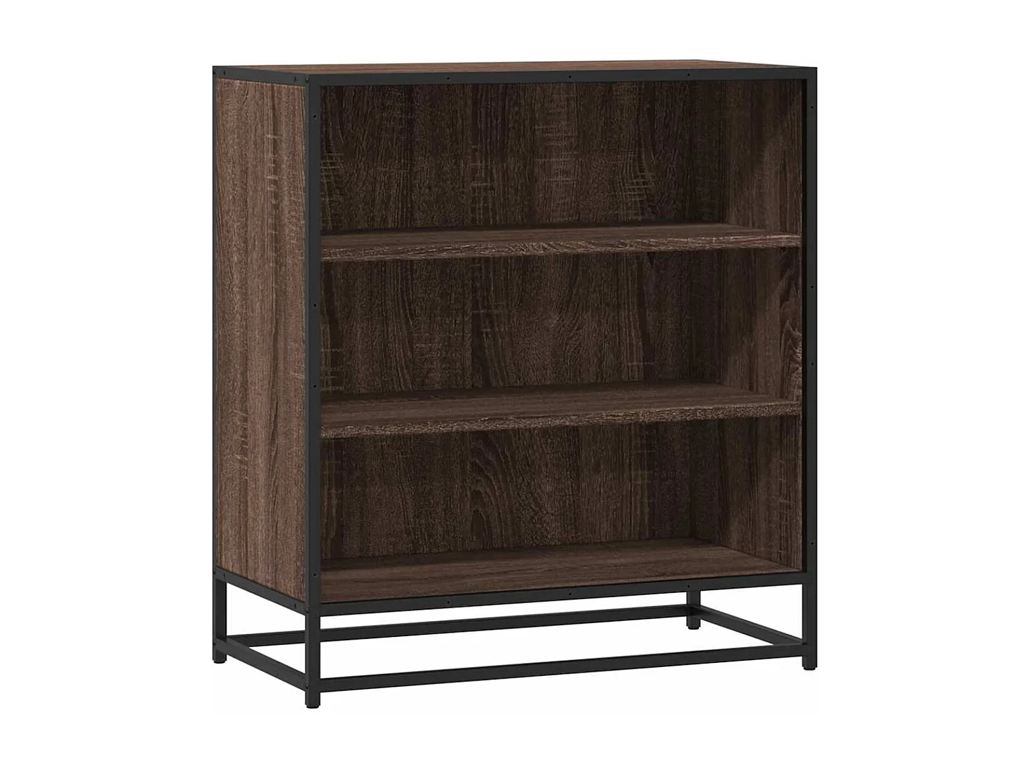 Sideboard Braun Eichen-Optik 68x35x76 cm Holzwerkstoff & Metall