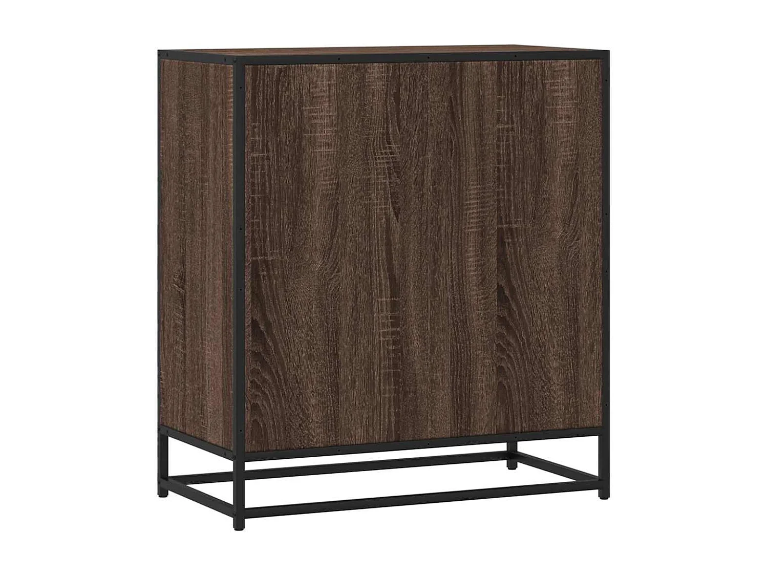 Sideboard Braun Eichen-Optik 68x35x76 cm Holzwerkstoff & Metall