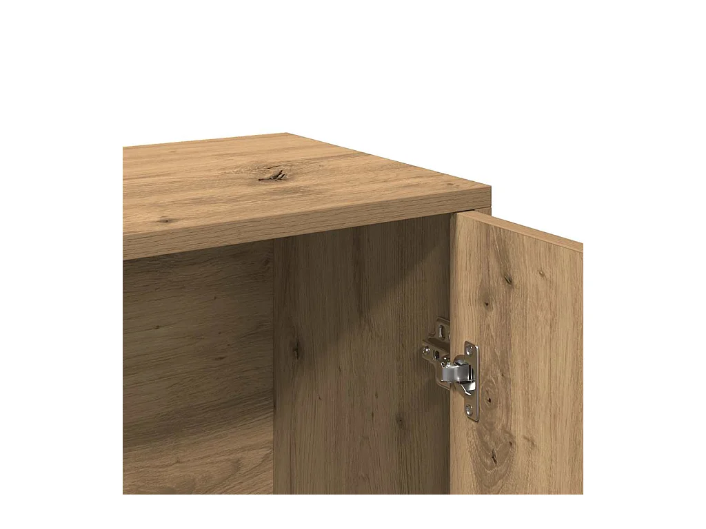 Buffet chêne artisanal 60x30x75 cm bois d'ingénierie