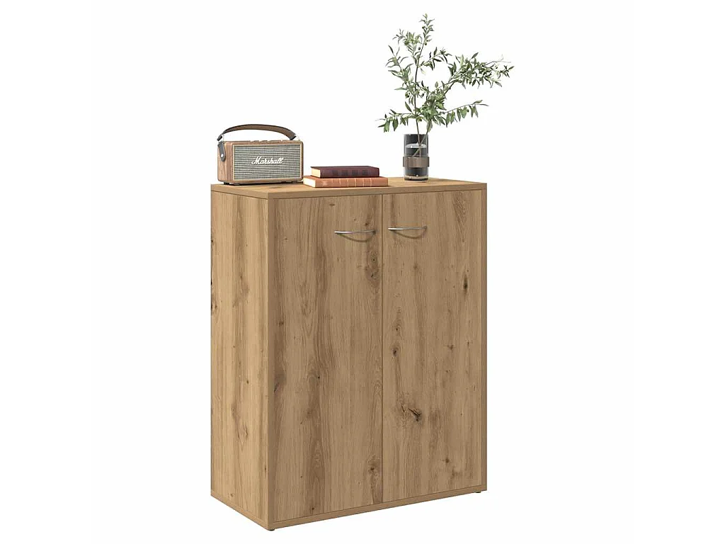 Buffet chêne artisanal 60x30x75 cm bois d'ingénierie