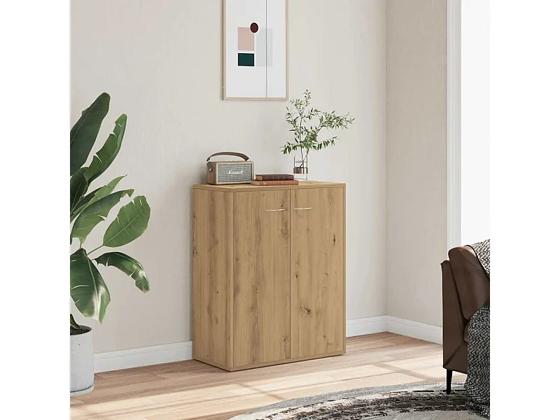 Credenza Rovere Artigianale 60x30x75 cm in Legno Multistrato