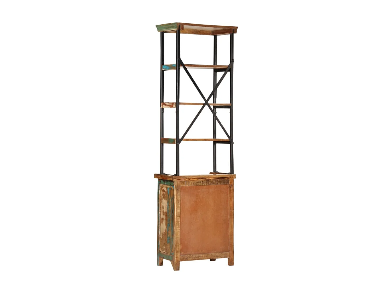Aparador de madera maciza reciclada 55x30x180 cm