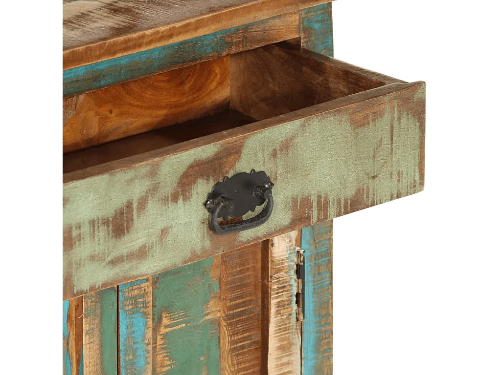 Aparador de madera maciza reciclada 55x30x180 cm