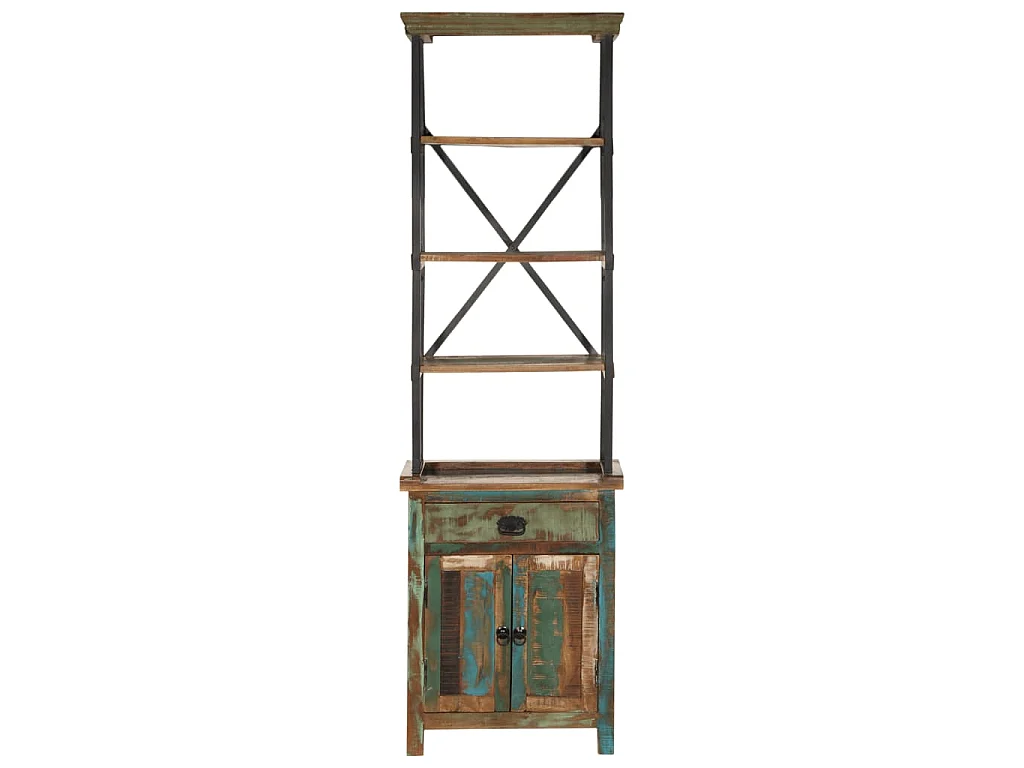 Aparador de madera maciza reciclada 55x30x180 cm