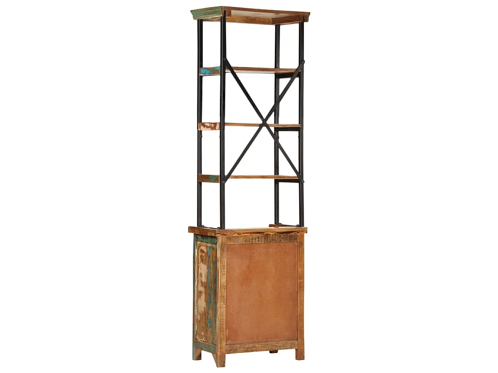 Aparador de madera maciza reciclada 55x30x180 cm