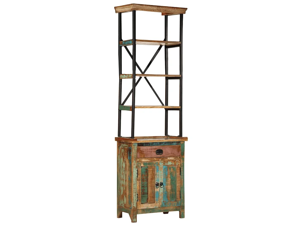 Hoge kast 55x30x180 cm massief gerecycled hout