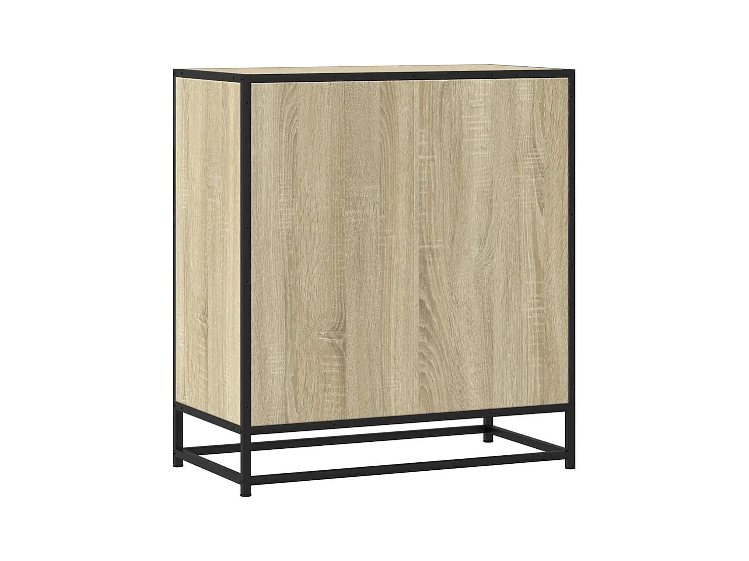 Buffet chêne sonoma 68x35x76 cm bois d'ingénierie et métal