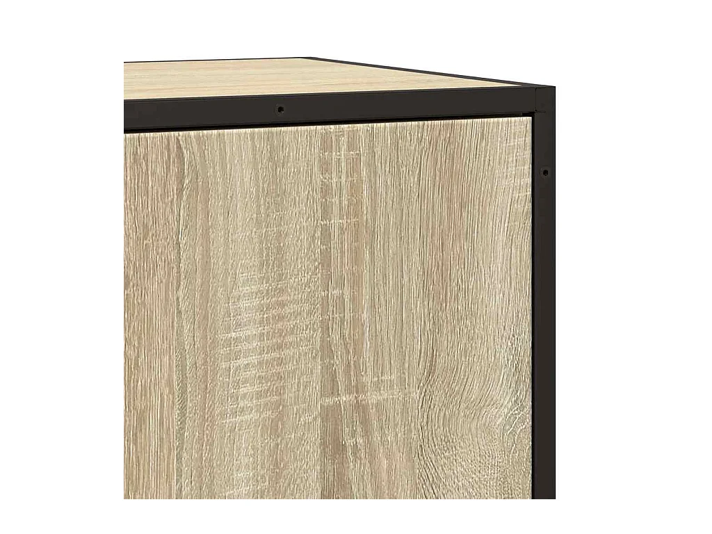 Buffet chêne sonoma 68x35x76 cm bois d'ingénierie et métal