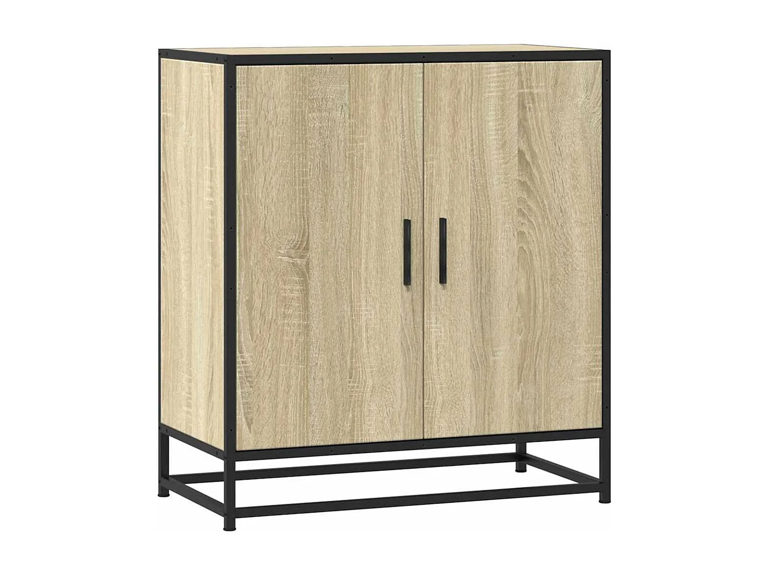 Sideboard Sonoma-Eiche 68x35x76 cm Holzwerkstoff und Metall