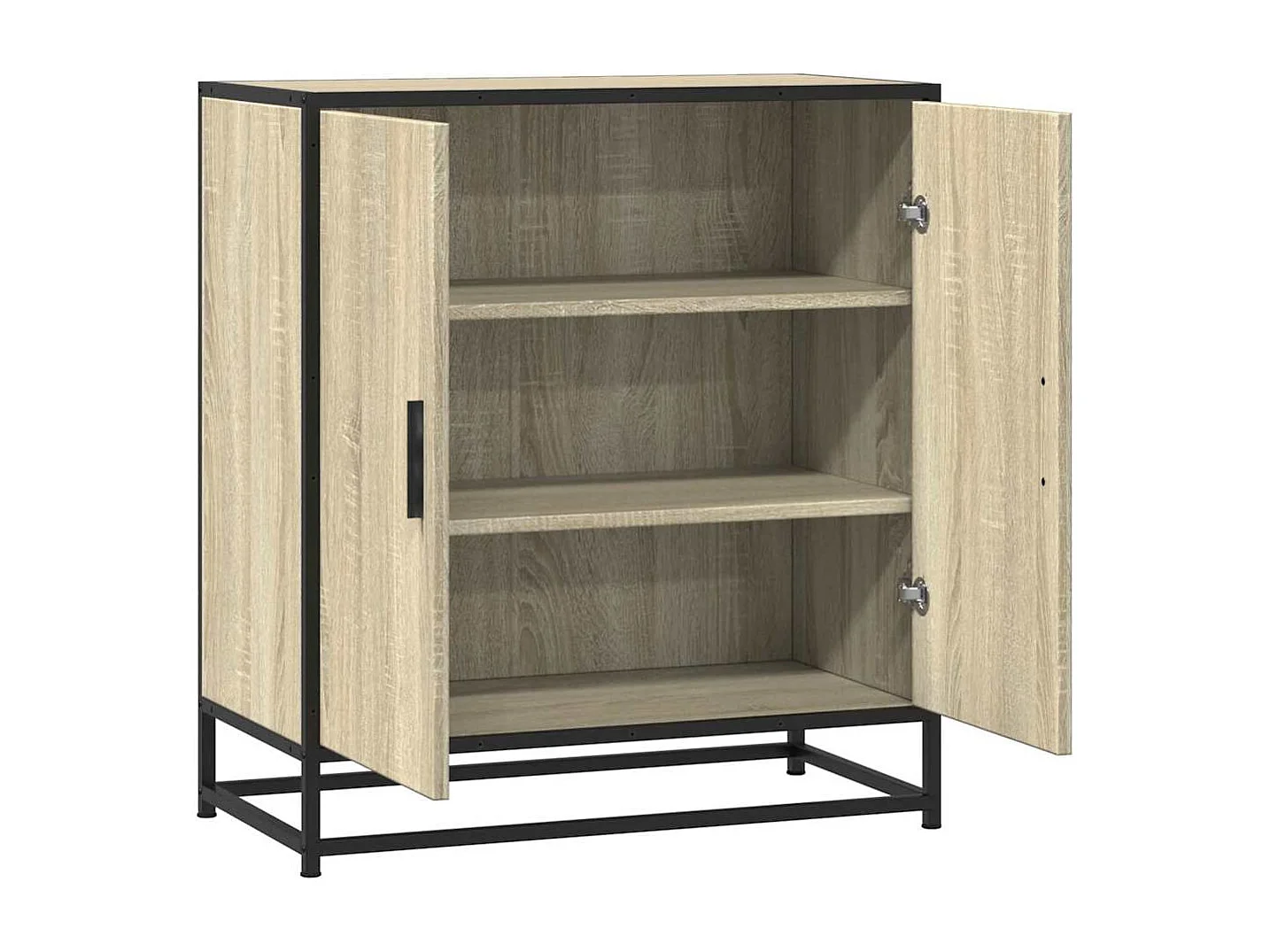 Sideboard Sonoma-Eiche 68x35x76 cm Holzwerkstoff und Metall