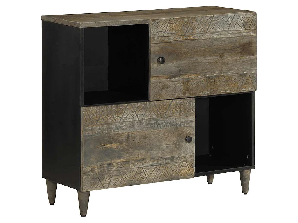 Buffet 80x33x75 cm bois massif de manguier