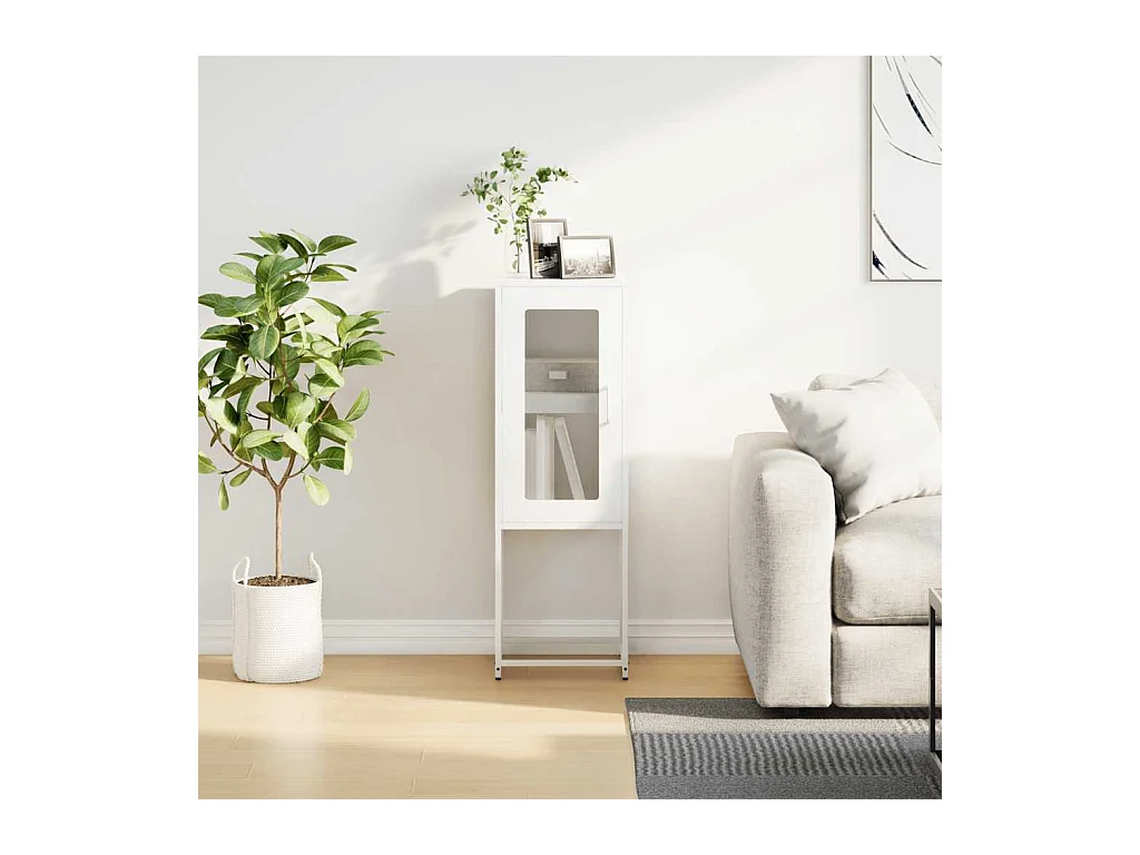 Aparador 36x39x107 cm aço laminado a frio branco