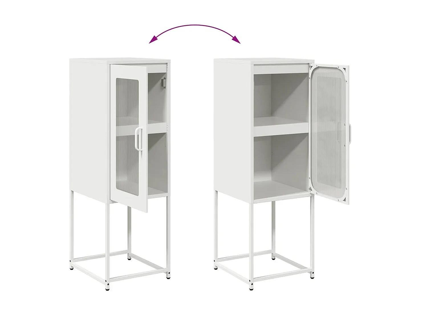 Buffet blanc 36x39x107 cm acier laminé à froid