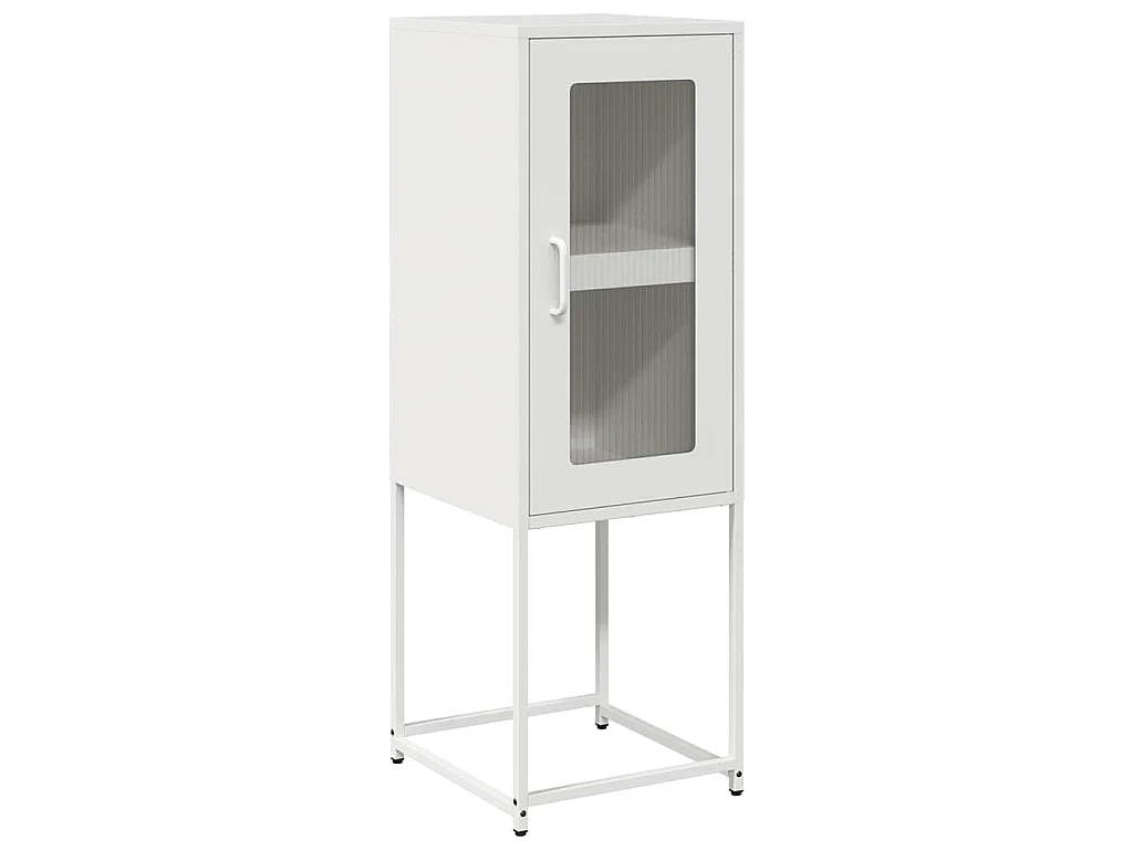Buffet blanc 36x39x107 cm acier laminé à froid