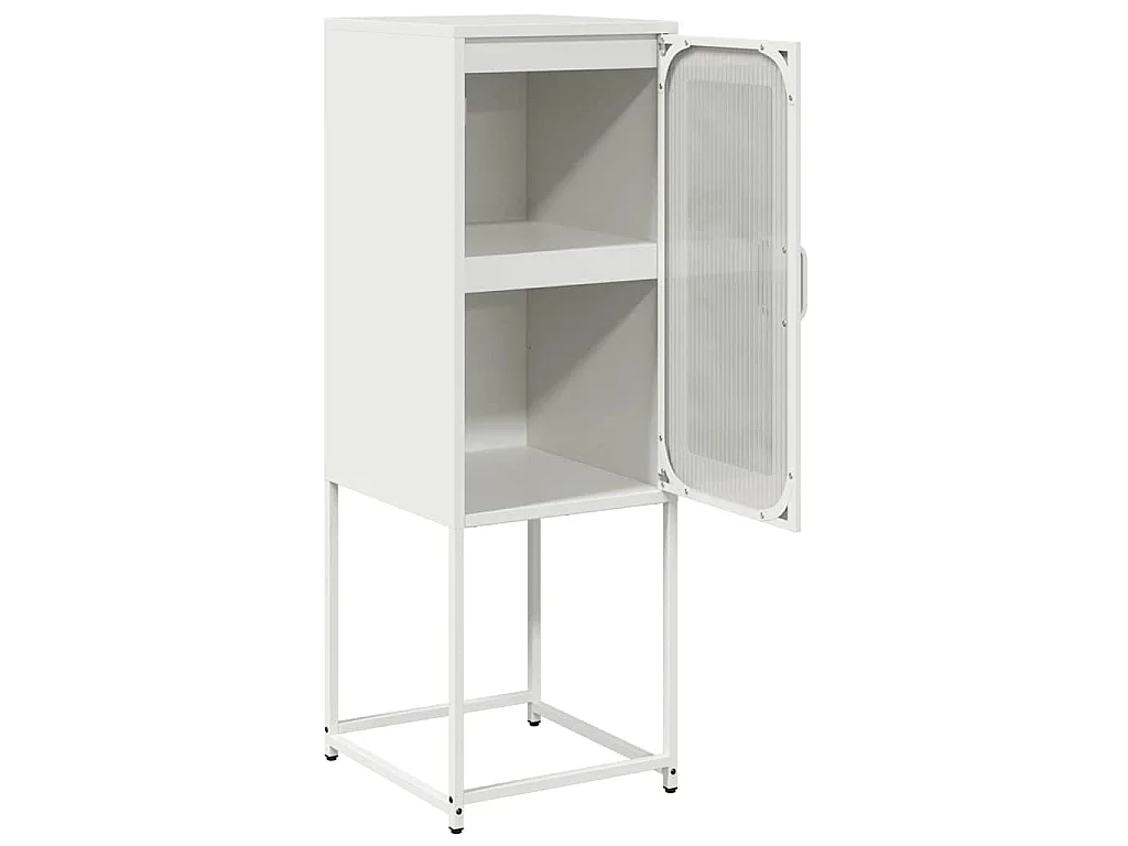 Buffet blanc 36x39x107 cm acier laminé à froid