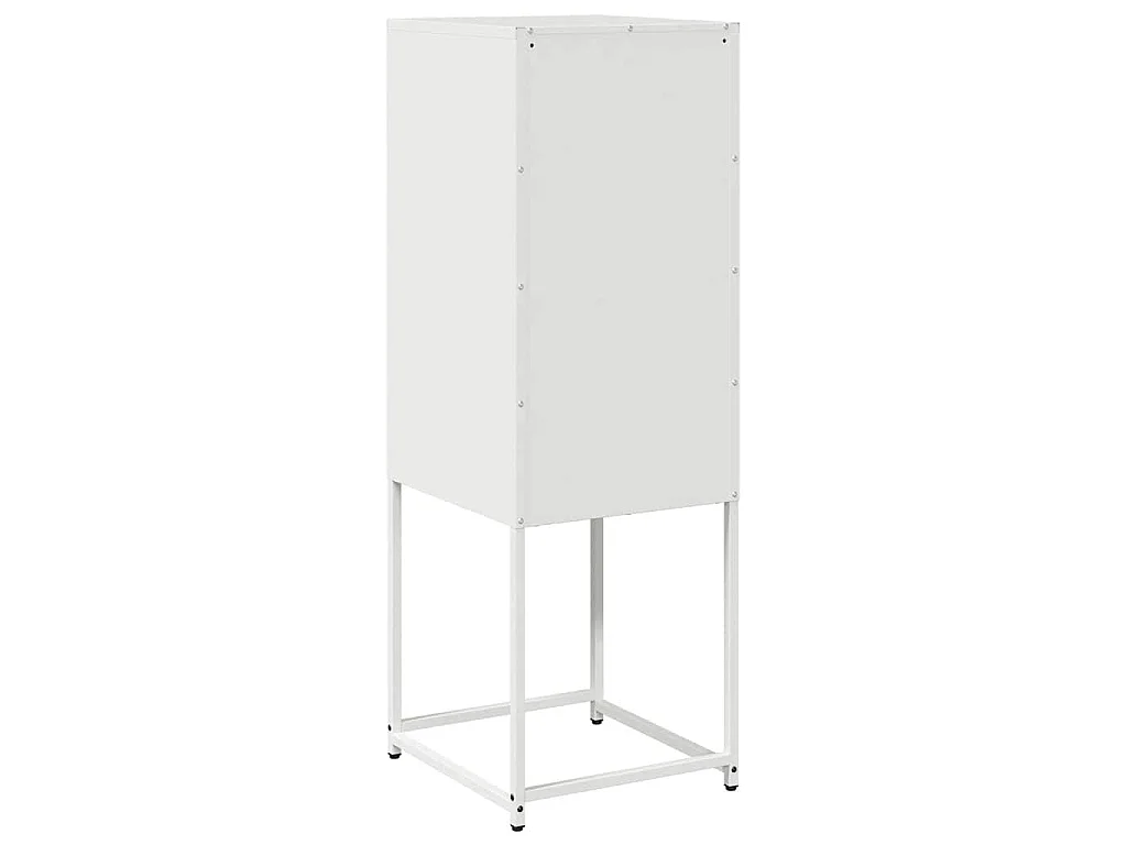 Buffet blanc 36x39x107 cm acier laminé à froid