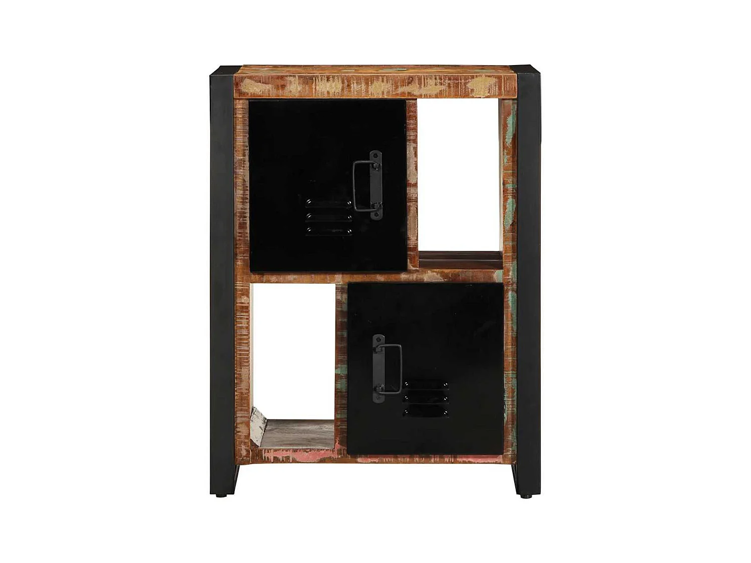 Buffet multicolore 55x35x70 cm bois massif récupération