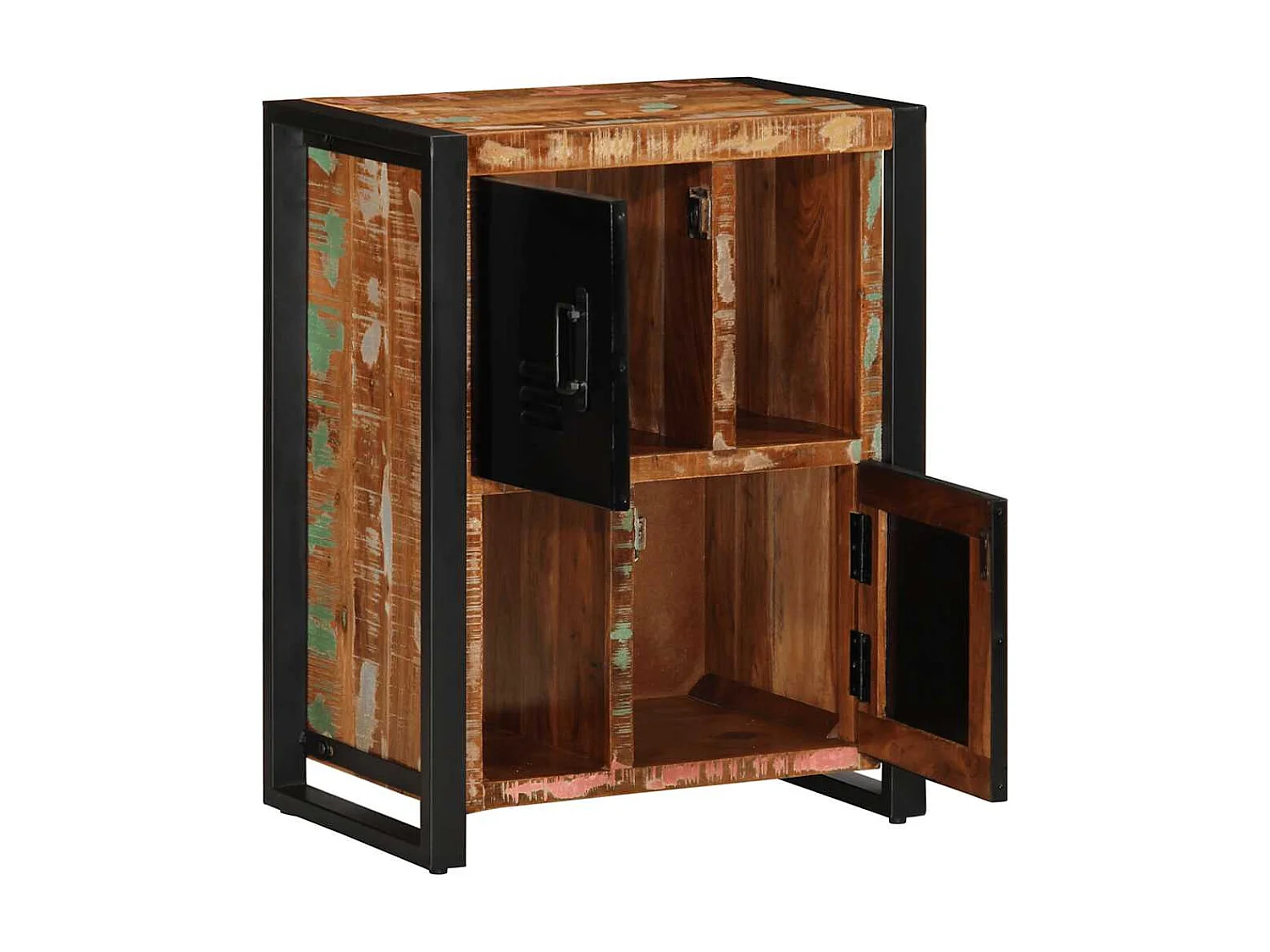 Sideboard Mehrfarbig 55x35x70 cm Altholz Massiv