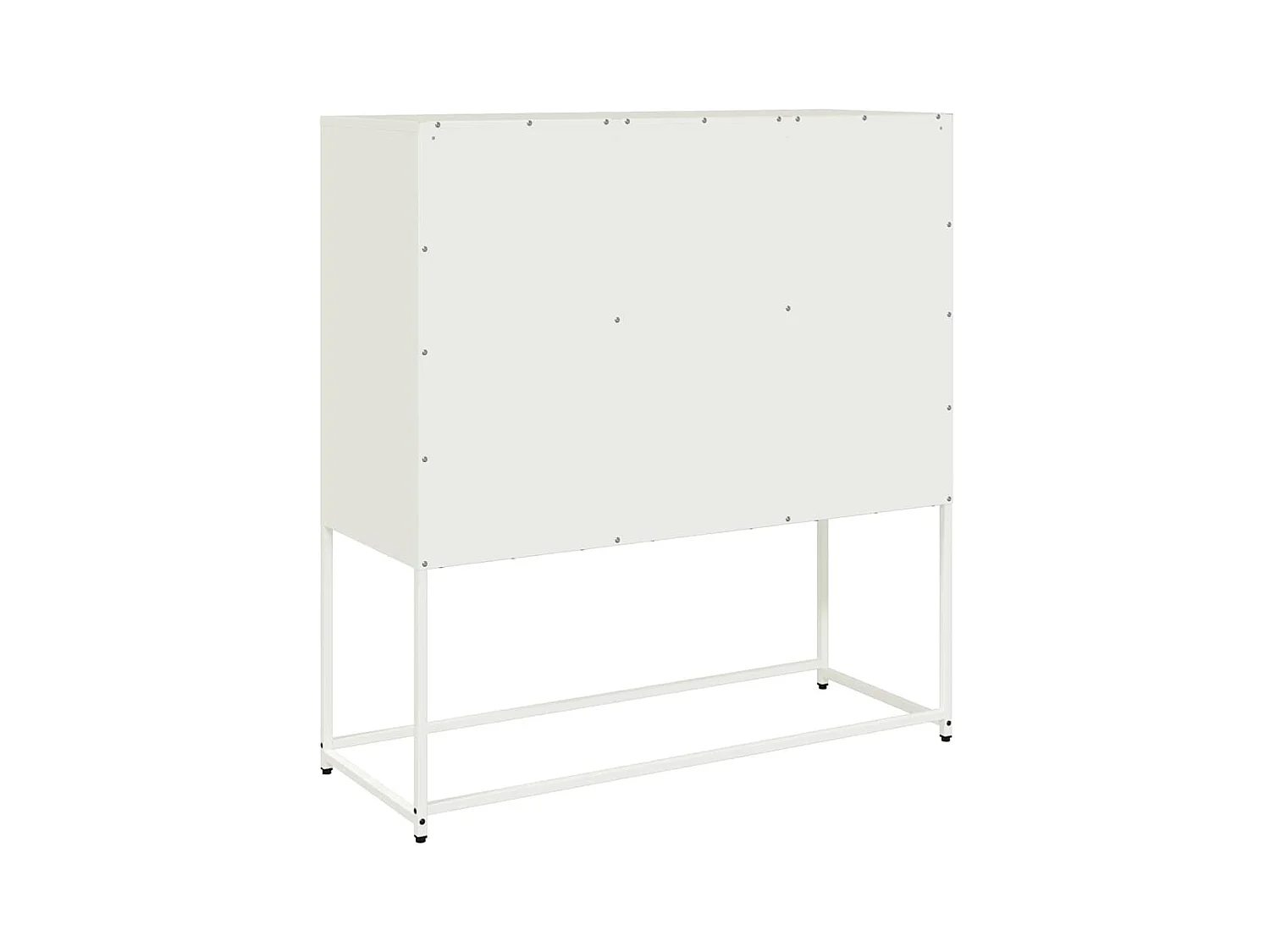 Aparador de acero laminado en frío blanco 100,5x39x107 cm