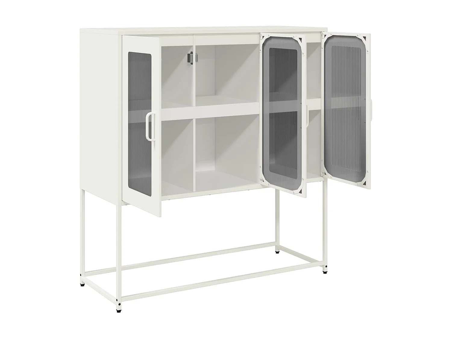 Buffet blanc 100,5x39x107 cm acier laminé à froid