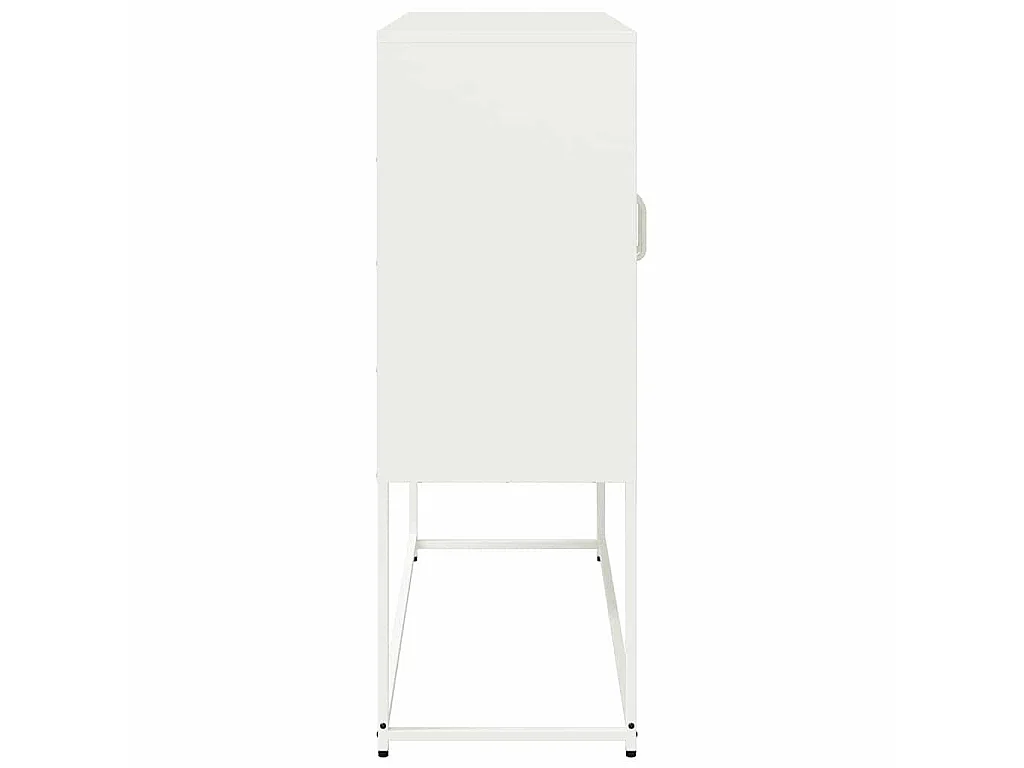 Aparador de acero laminado en frío blanco 100,5x39x107 cm