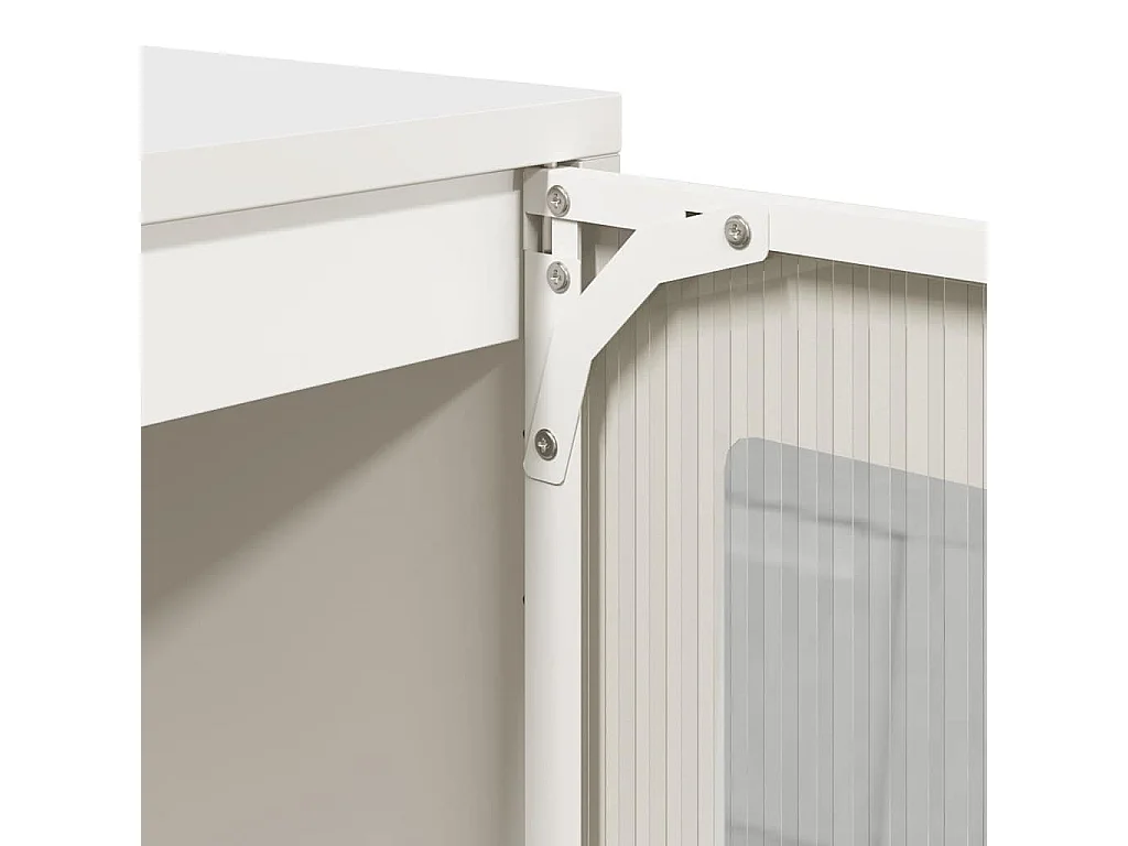 Aparador de acero laminado en frío blanco 100,5x39x107 cm