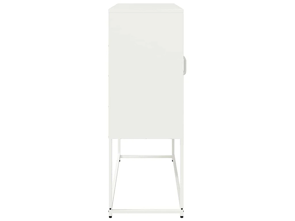 Sideboard Weiß 100,5x39x107 cm Kaltgewalzter Stahl