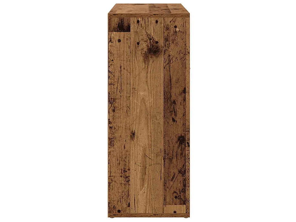 Dressoir 60x30x75 cm bewerkt hout oud houtkleurig