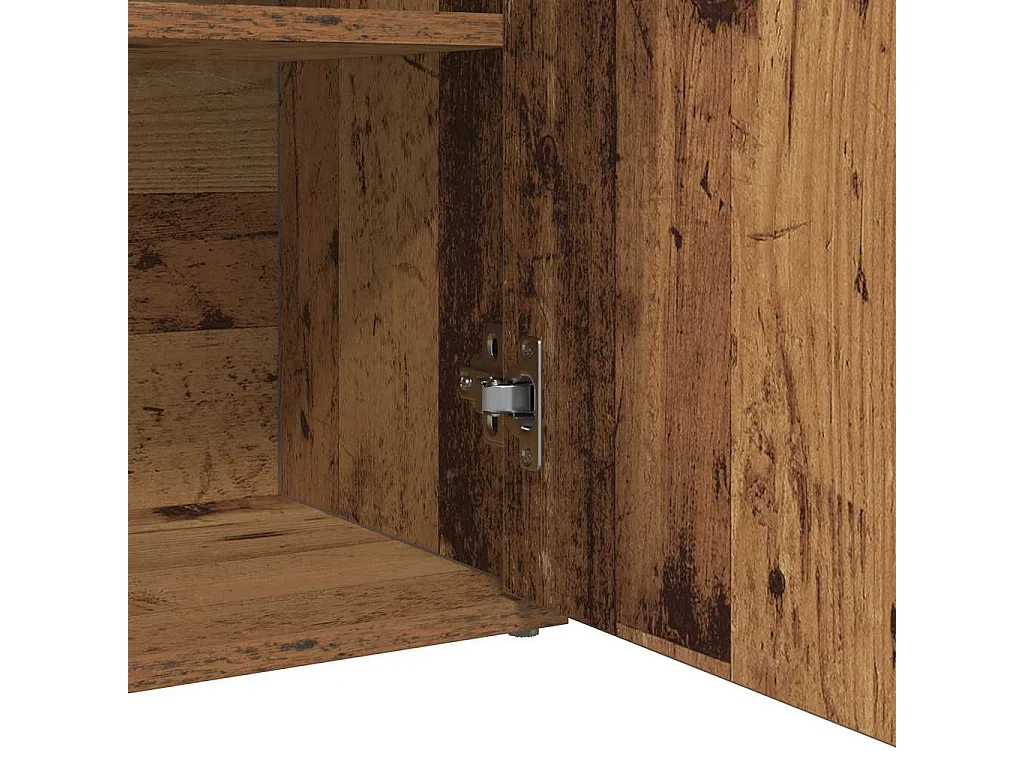 Dressoir 60x30x75 cm bewerkt hout oud houtkleurig