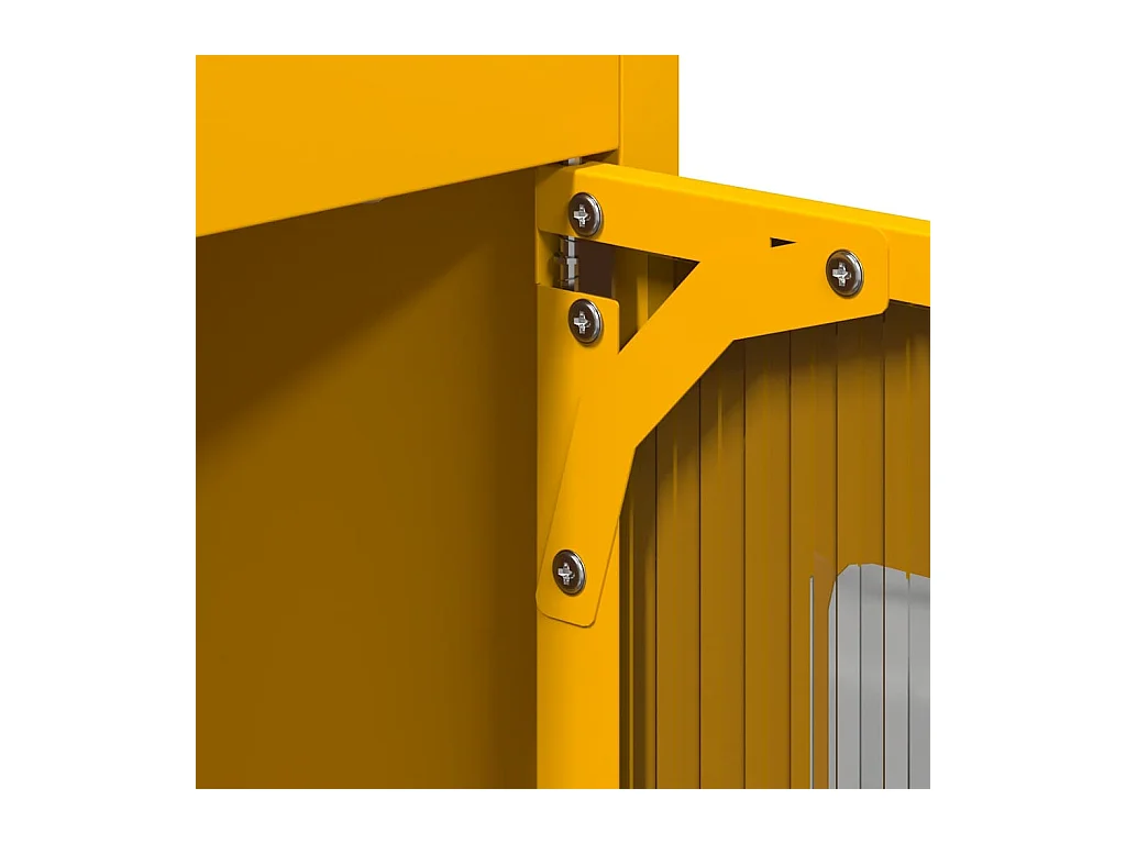 Buffet haut jaune moutarde 68x39x123 cm acier