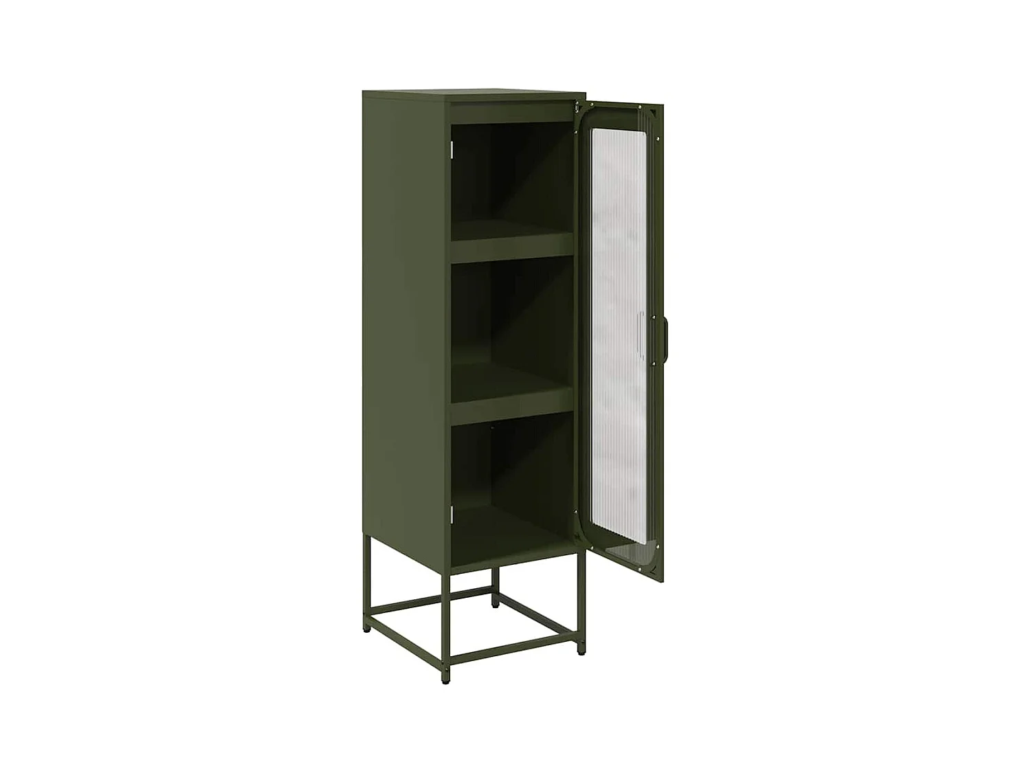Buffet haut vert olive 36x39x123 cm acier laminé à froid