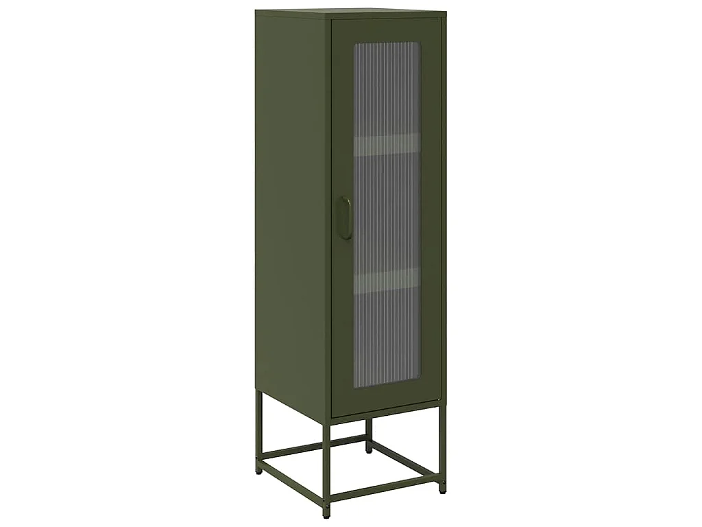 Buffet haut vert olive 36x39x123 cm acier laminé à froid