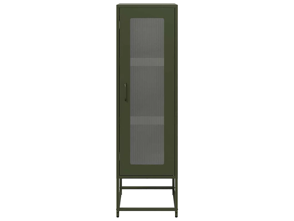 Buffet haut vert olive 36x39x123 cm acier laminé à froid