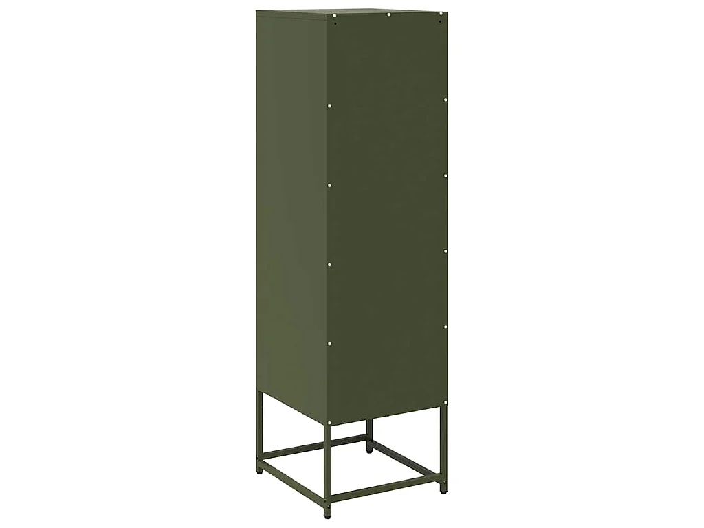 Buffet haut vert olive 36x39x123 cm acier laminé à froid