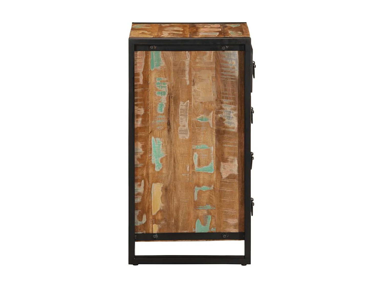 Cassettiera Multicolore 40x40x75 cm Legno Massello di Recupero