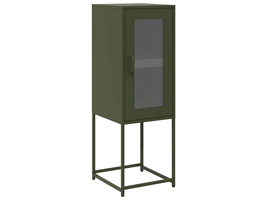 Buffet vert olive 36x39x107 cm acier laminé à froid
