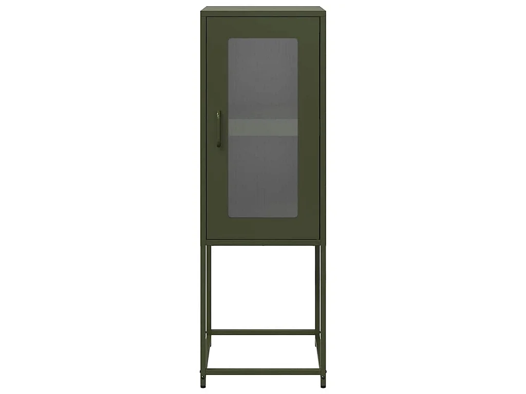 Buffet vert olive 36x39x107 cm acier laminé à froid