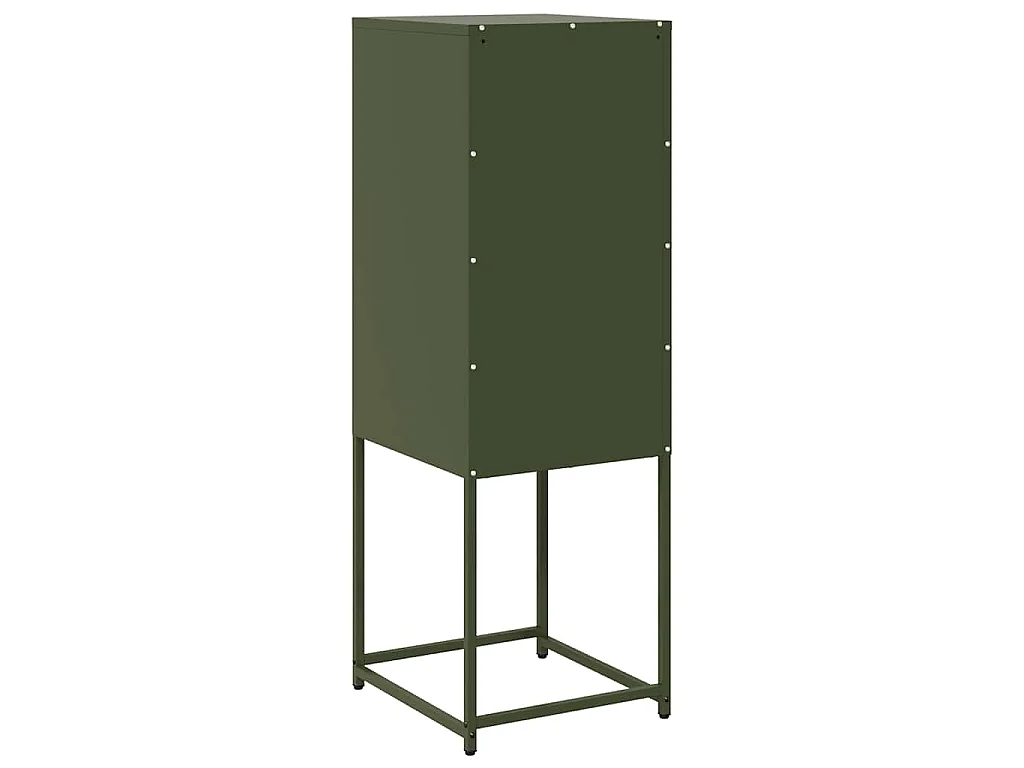 Buffet vert olive 36x39x107 cm acier laminé à froid