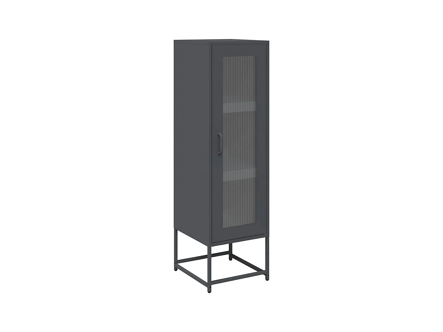 Buffet haut anthracite 36x39x123 cm acier laminé à froid