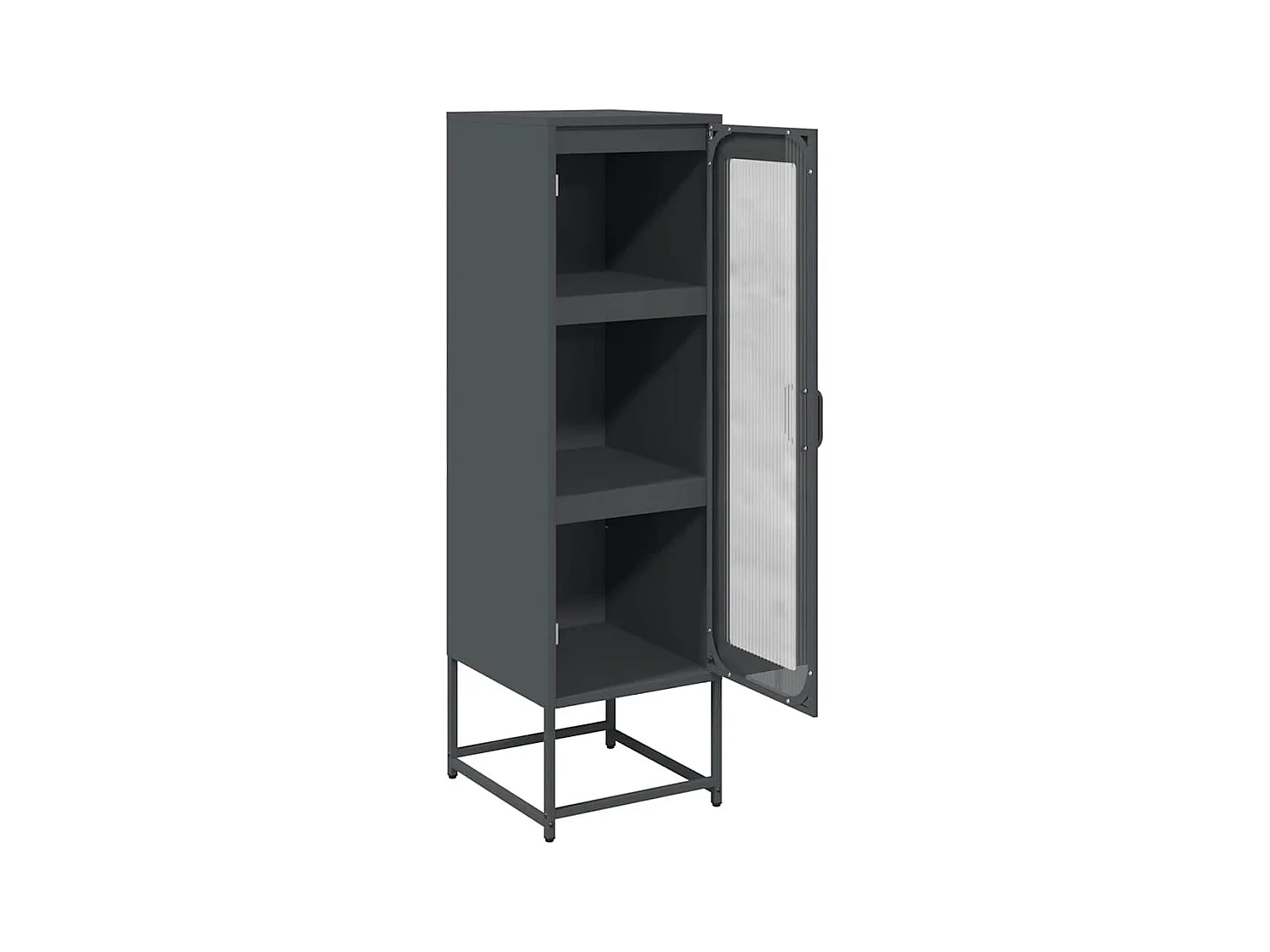 Buffet haut anthracite 36x39x123 cm acier laminé à froid
