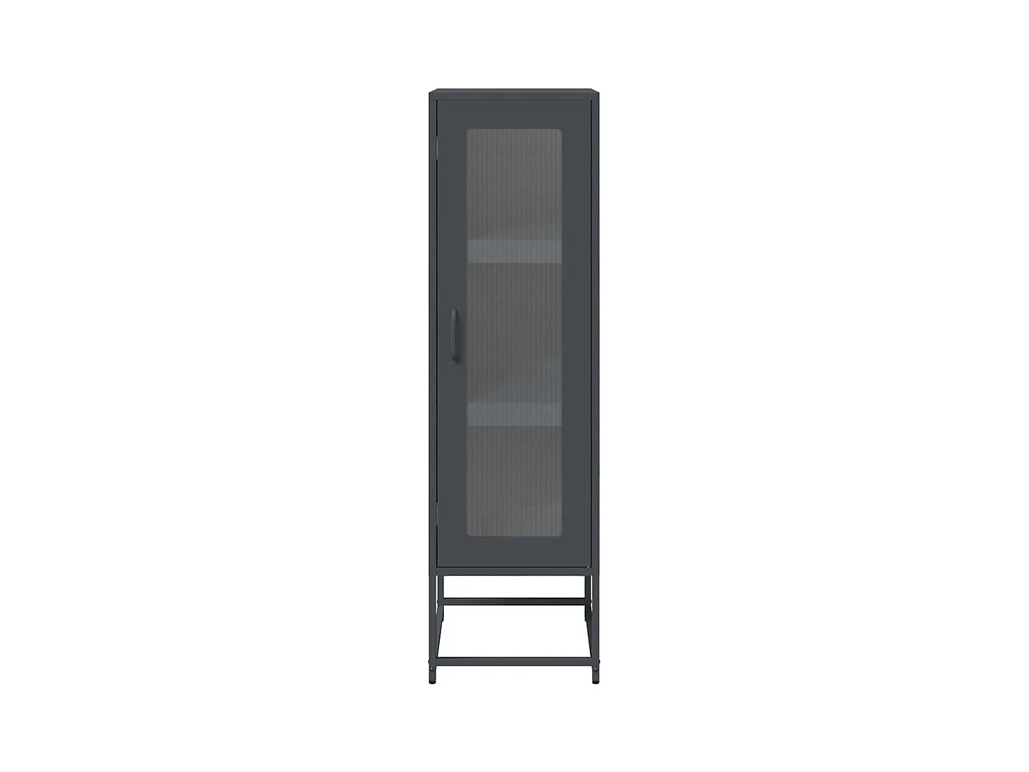 Buffet haut anthracite 36x39x123 cm acier laminé à froid