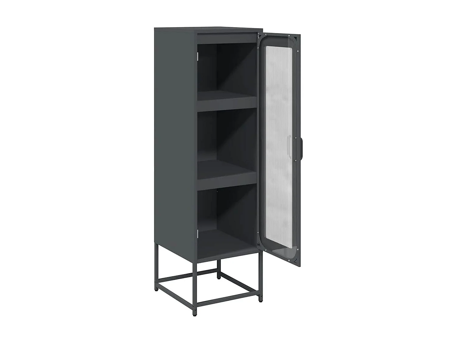 Buffet haut anthracite 36x39x123 cm acier laminé à froid