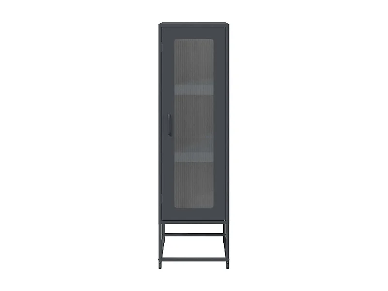 Buffet haut anthracite 36x39x123 cm acier laminé à froid