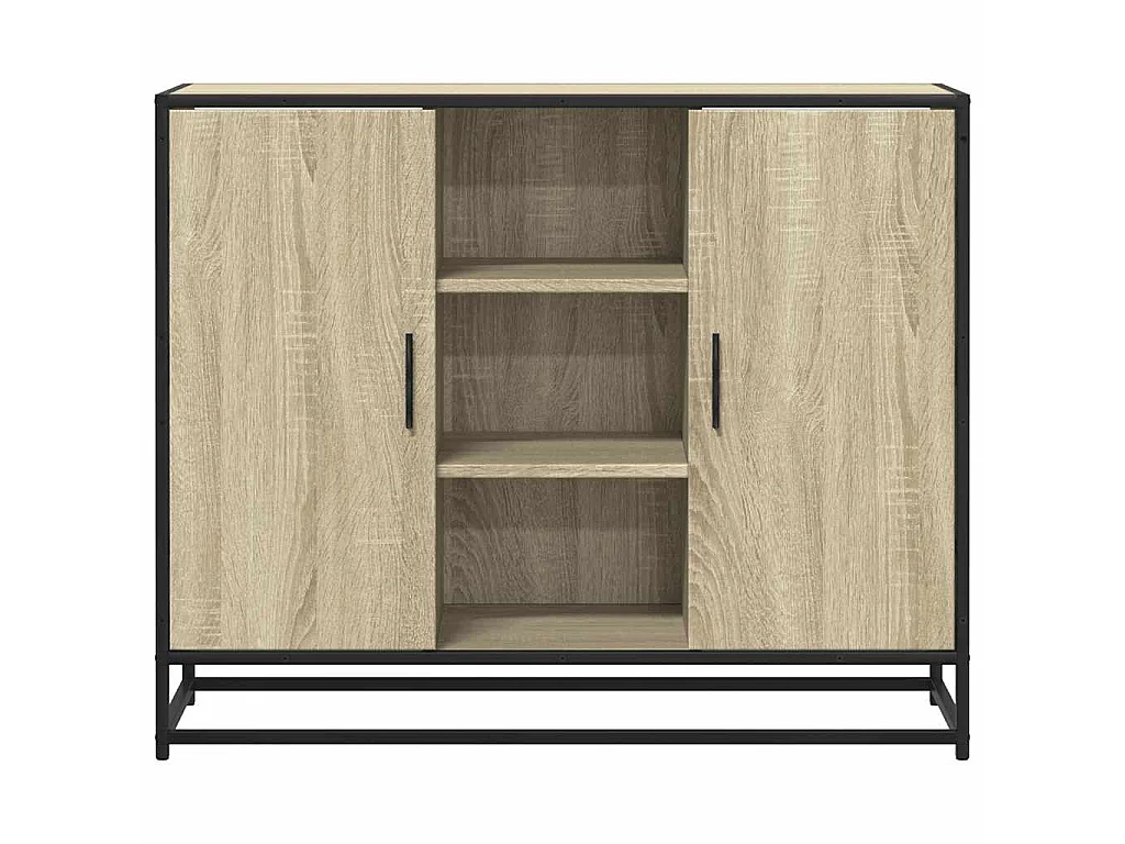 Buffet chêne sonoma 92x35x76 cm bois d'ingénierie