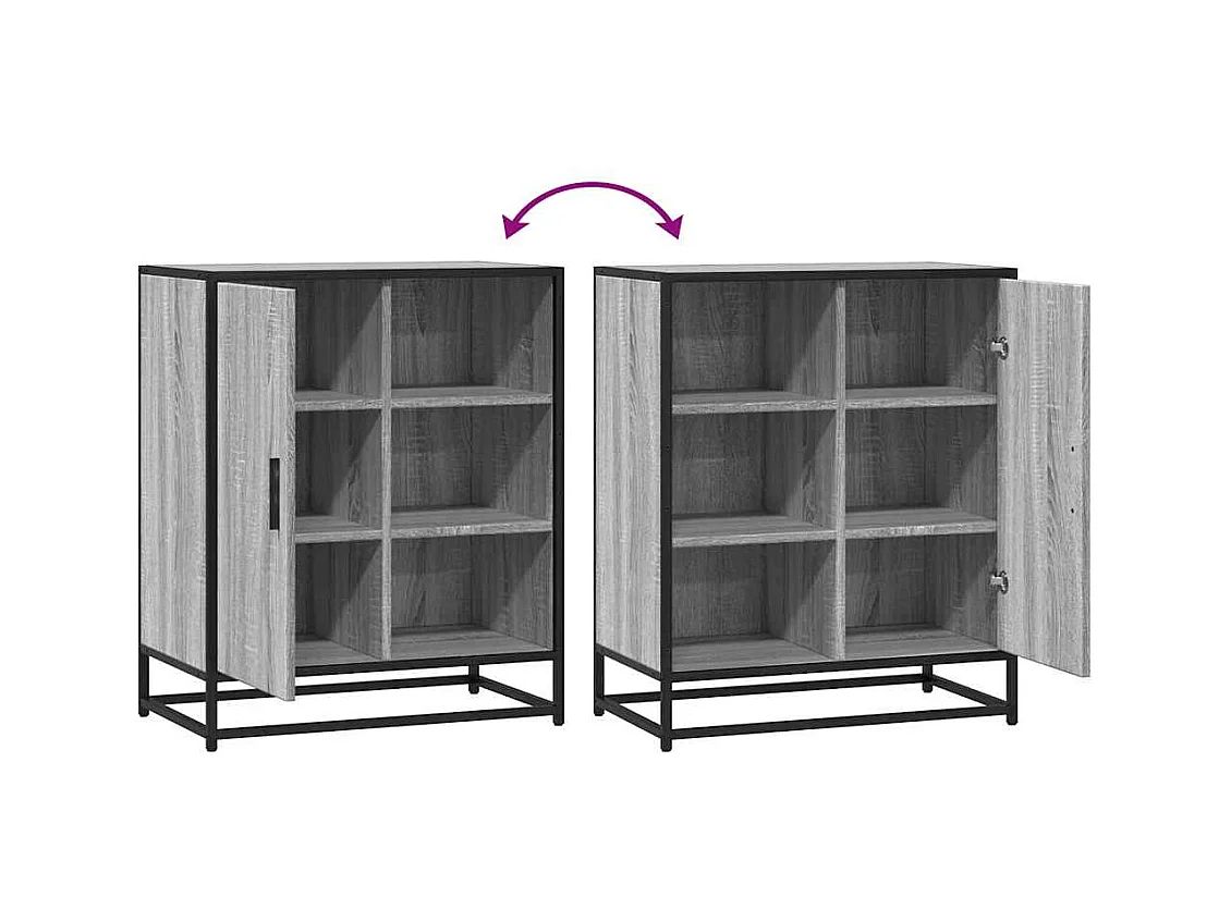 Buffet sonoma gris 62x35x76 cm bois d'ingénierie