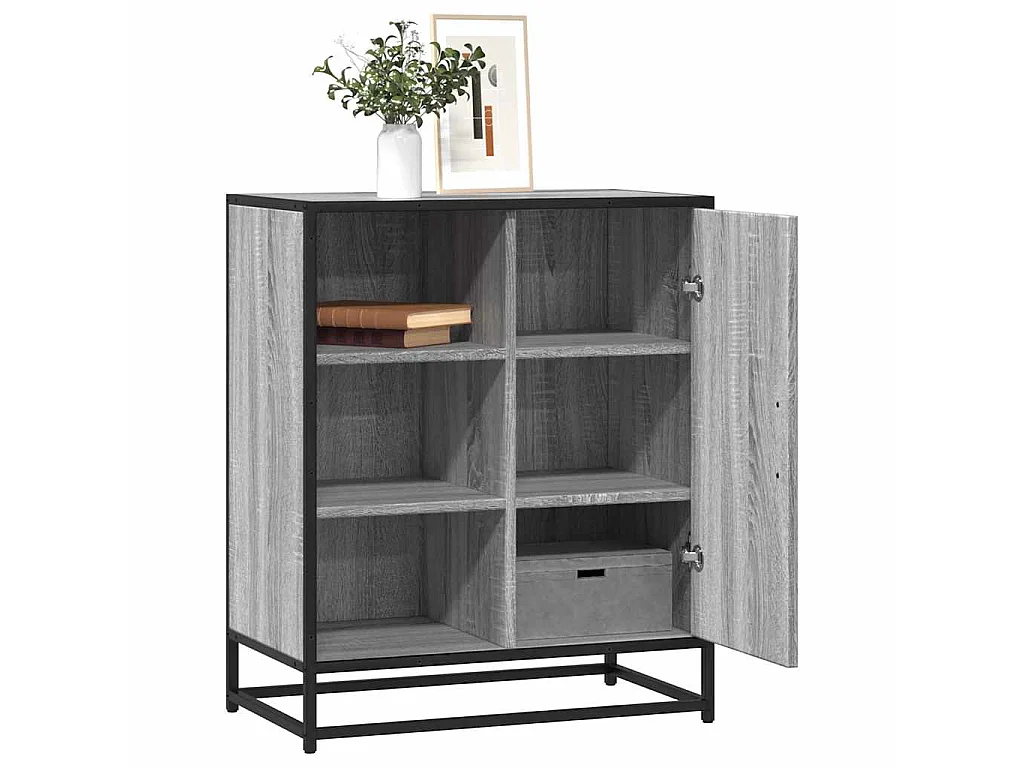 Sideboard Grau Sonoma 62x35x76 cm Holzwerkstoff