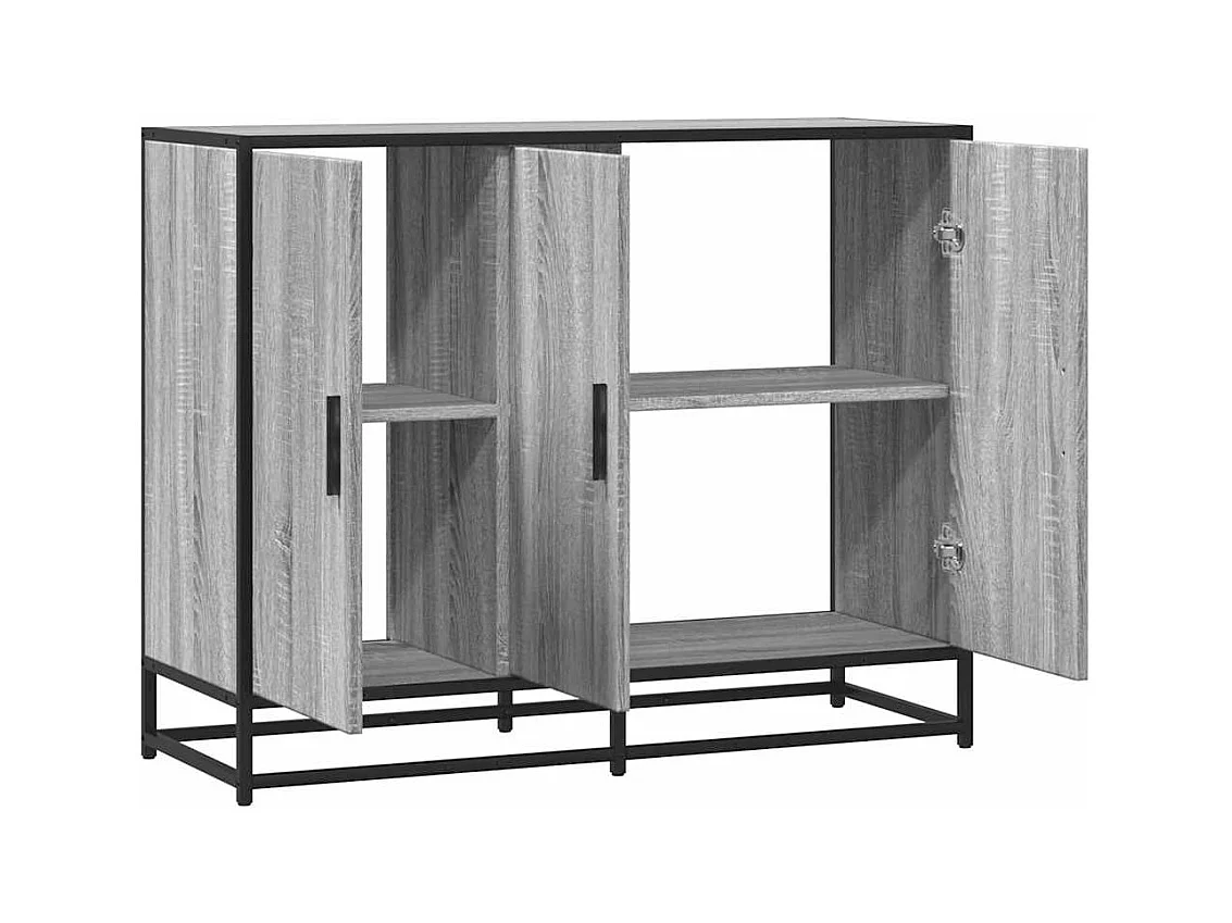 Buffet sonoma gris 94x35x76 cm bois d'ingénierie