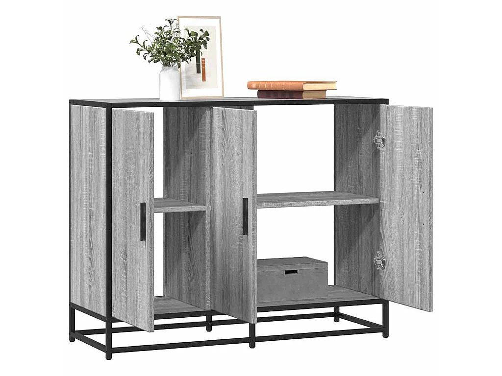 Buffet sonoma gris 94x35x76 cm bois d'ingénierie